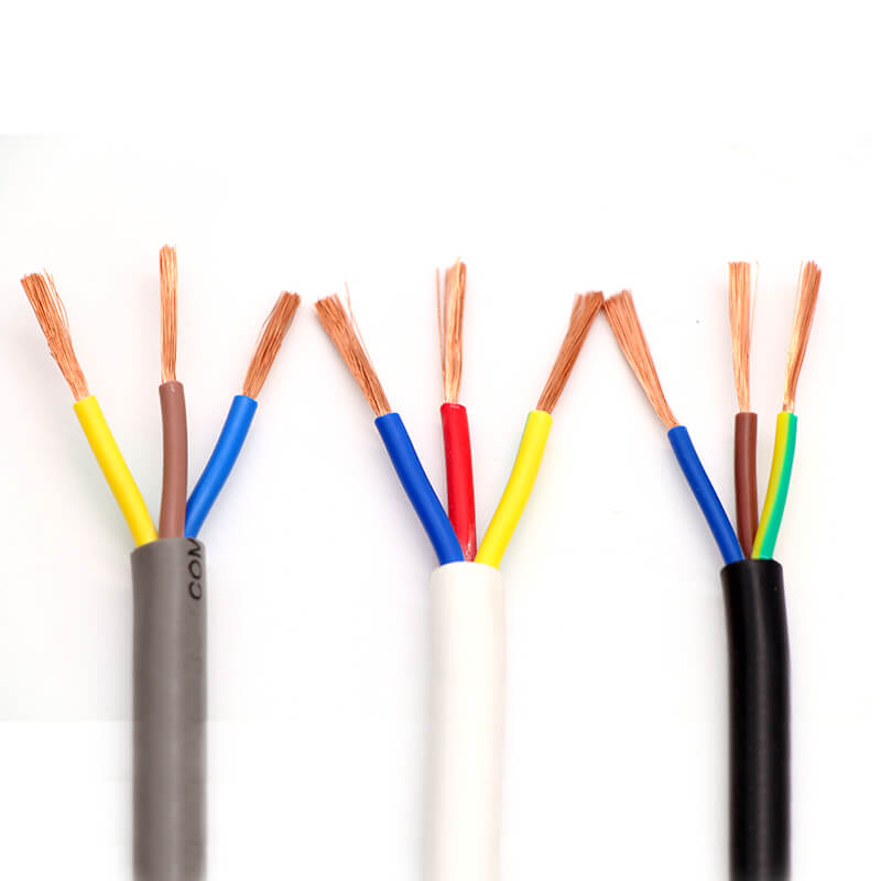 300/500 V 3G x 1,0 mm flexibles Drahtkabel 3-adrig 1,0 mm2 PVC-isoliertes PVC-ummanteltes 18 AWG mehradriges flexibles Kabel