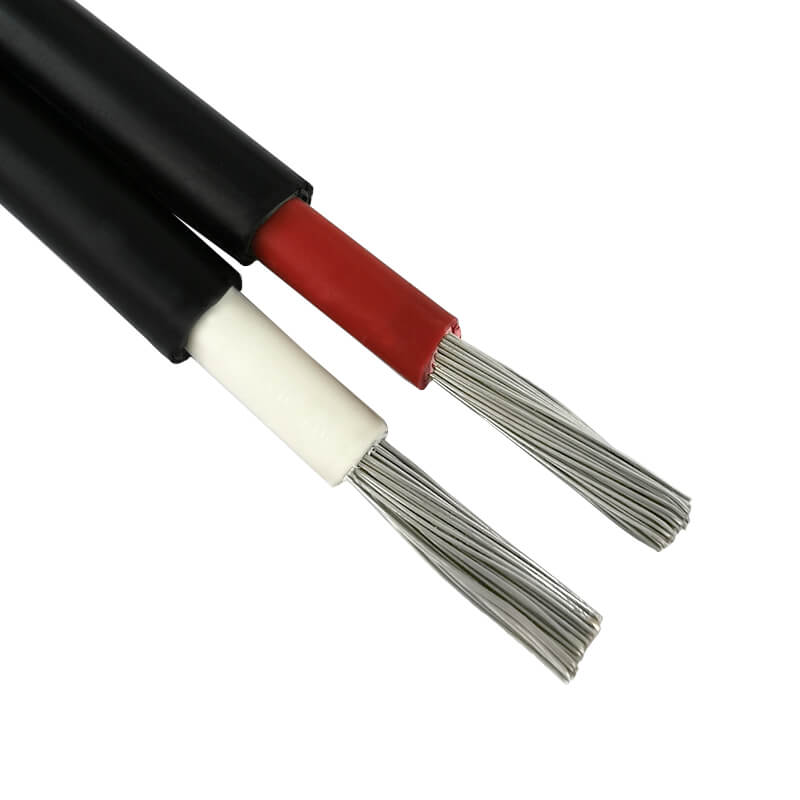 China Custom 2 Core 2,5 mm2 verzinntes Kupfer-Zwillings-Solar-PV-Kabel 2,5 mm² DC-Solar-PV-Drahtkabel für Sonnenkollektor 
