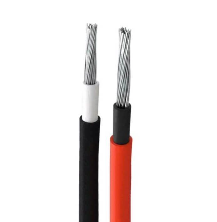Flexibles schwarzes rotes Solarkabel Single Core Double Core 6mm2 Elektrisches Solarkabel PV1-f für Hersteller von Solarstromanlagen Günstigerer Preis